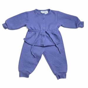 Vintage Babycrest Quilted Knit 2PC Set | 24M
